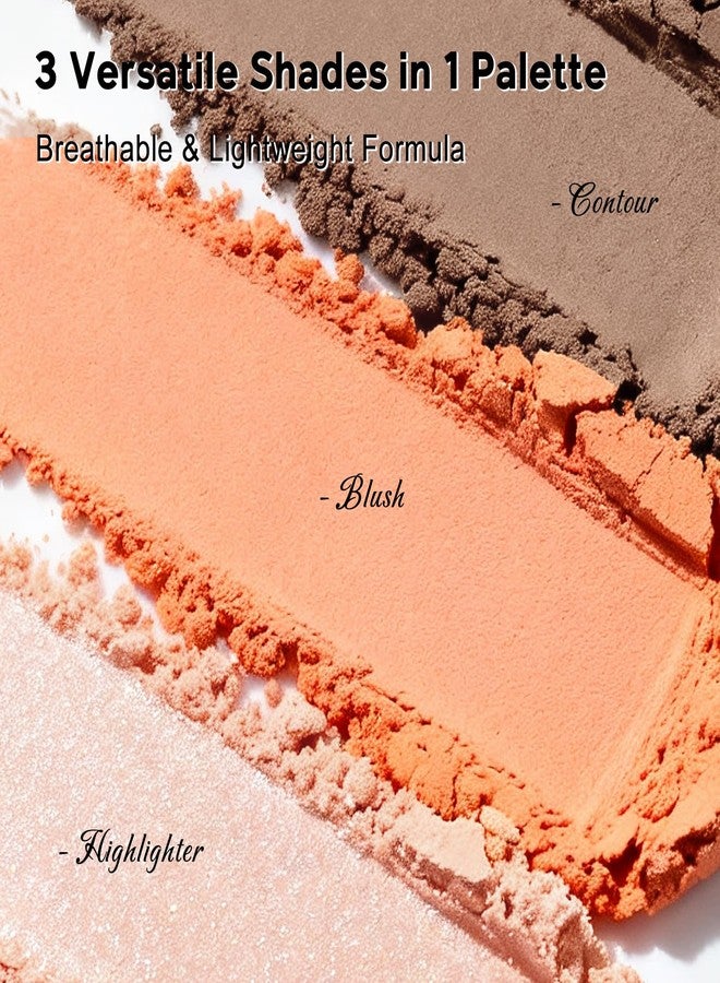 Color Nymph 3-in-1 Contour Palette - Blush Bronzer Highlighter Makeup Palettes for Medium to Tan Skin | Vegan Cruelty-Free, Nourishing & Long-lasting Travel Makeup Kit with Shimmer & Matte Powder #03 - Image 2